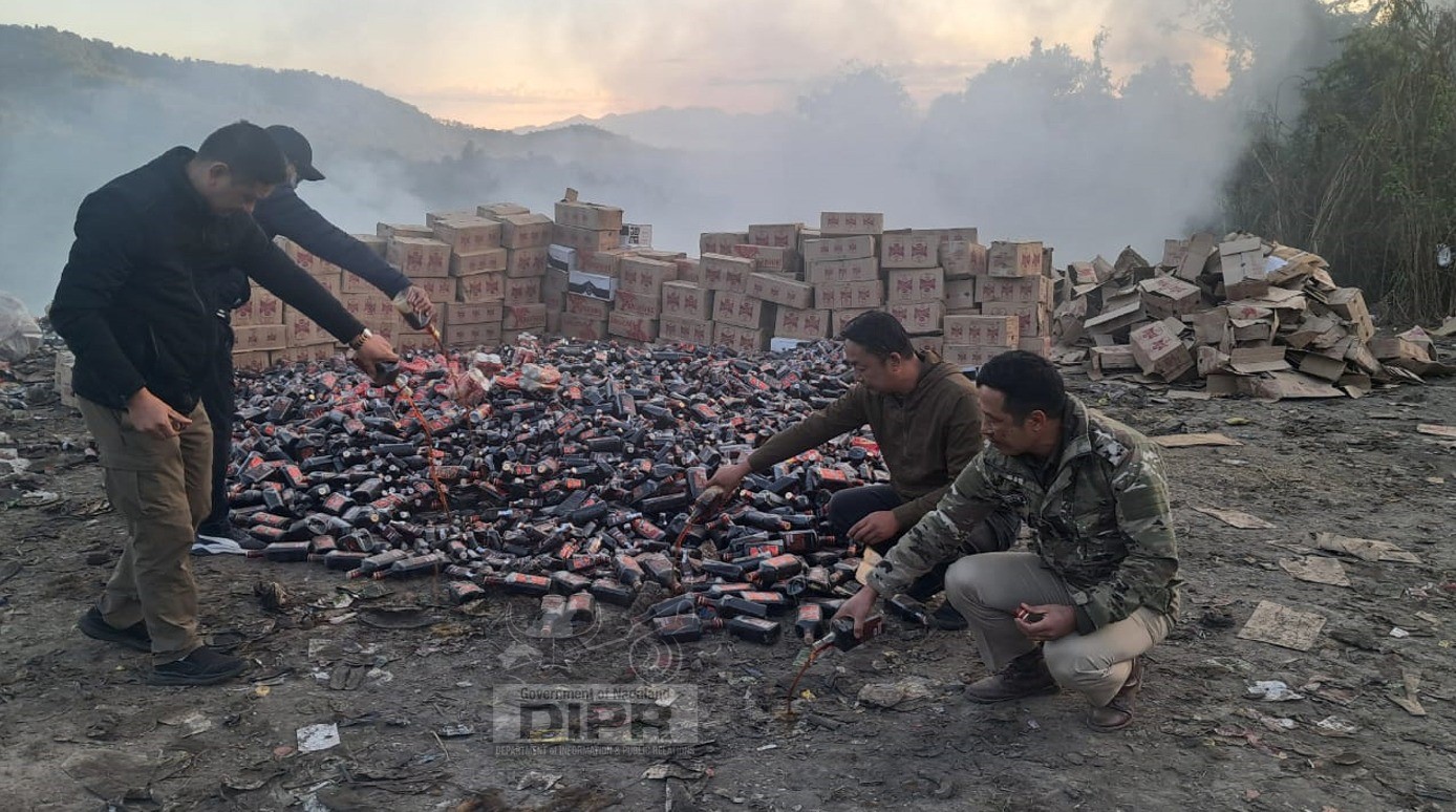 SEIZED IMLF CONSIGNMENT DESTROYED AT MOKOKCHUNG