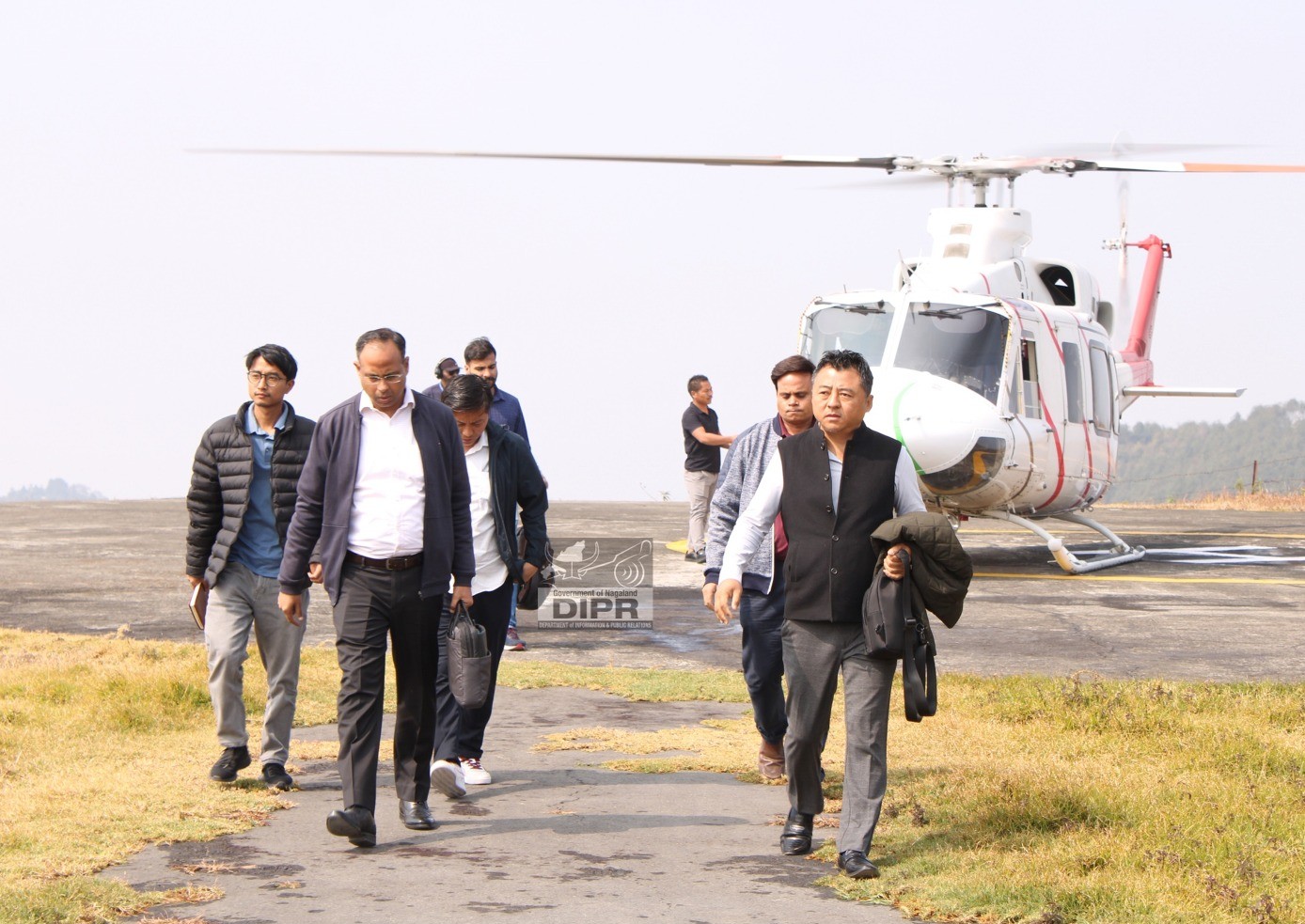 STATE TRANSPORT DEPARTMENT OFFICIALS AND PAWAN HANS LTD VISITS ZUNHEBOTO