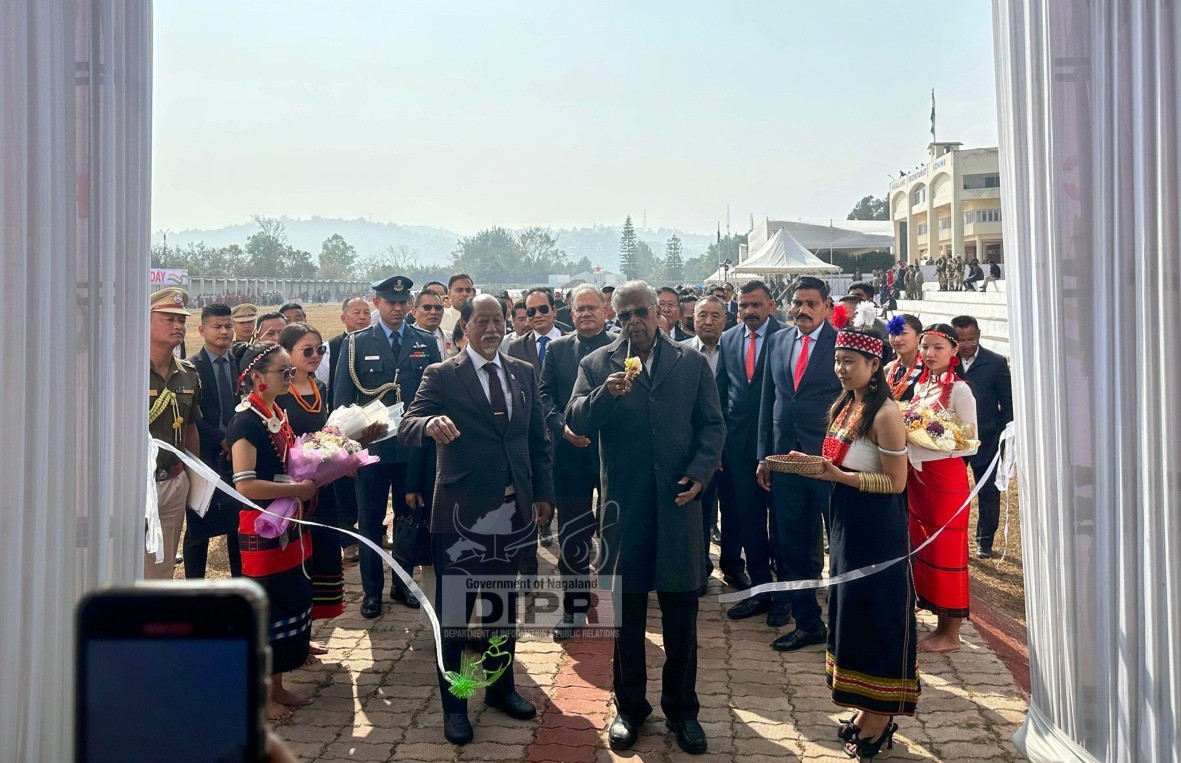GOVERNOR LA GANESAN INAUGURATES EXHIBITION STALLS COMMEMORATING THE 76th REPUBLIC DAY AT KOHIMA