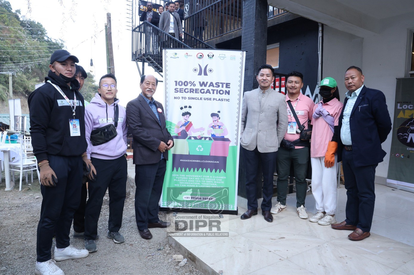 CM NEIPHIU RIO WITH TEAM ZUBZUB-SERVICES AT HORNBILL FESTIVAL