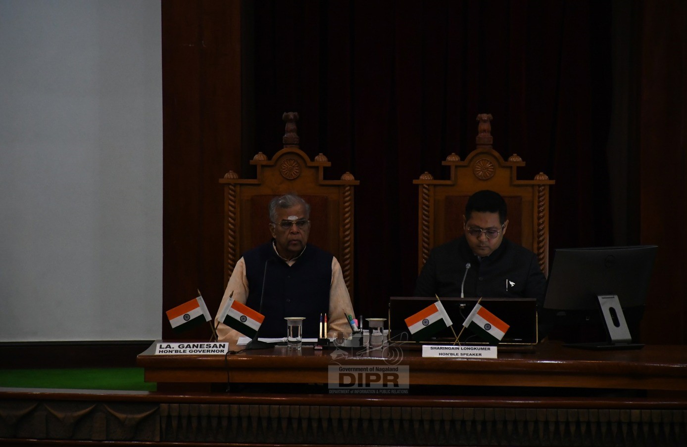 GOVERNOR OF NAGALAND, LA GANESAN, ADDRESSES THE FIRST SESSION OF THE 6TH SESSION OF THE 14TH NAGALAND LEGISLATIVE ASSEMBLY ON 3RD MARCH 2025