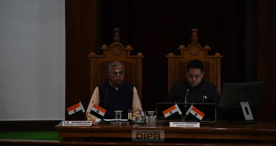 GOVERNOR OF NAGALAND, LA GANESAN, ADDRESSES THE FIRST SESSION OF THE 6TH SESSION OF THE 14TH NAGALAND LEGISLATIVE ASSEMBLY ON 3RD MARCH 2025
