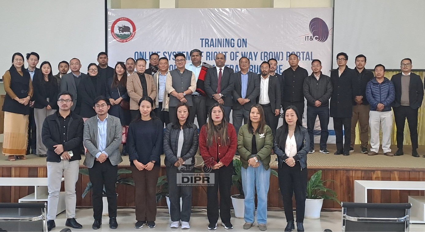 TRAINING ON ONLINE SYSTEM OF RIGHT OF WAY PORTAL FOR TELECOM AND ONLINE INNER LINE PERMIT SYSTEM HELD AT KOHIMA