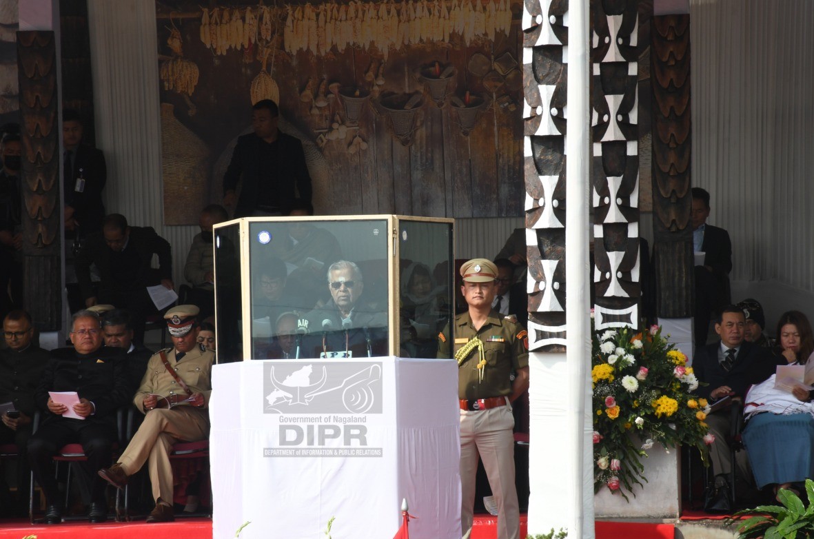 GOVERNOR LA GANESAN ADDRESSES THE STATE ON THE OCCASION OF THE 76th REPUBLIC DAY AT KOHIMA
