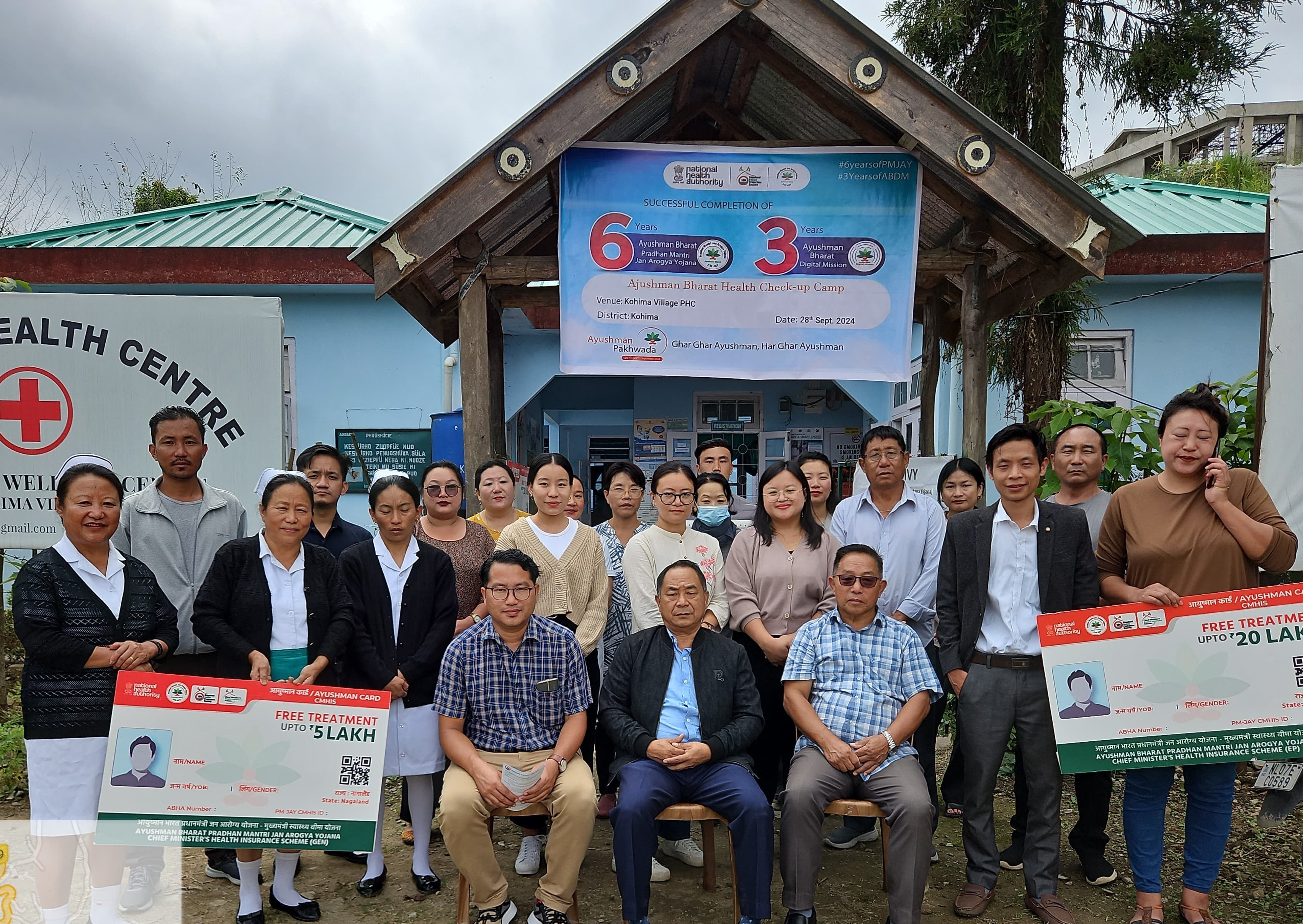 Ayushman Bharat Health Check-Up Camp was organised at Kohima Village Primary Health Centre (PHC) on 28th September 2024.