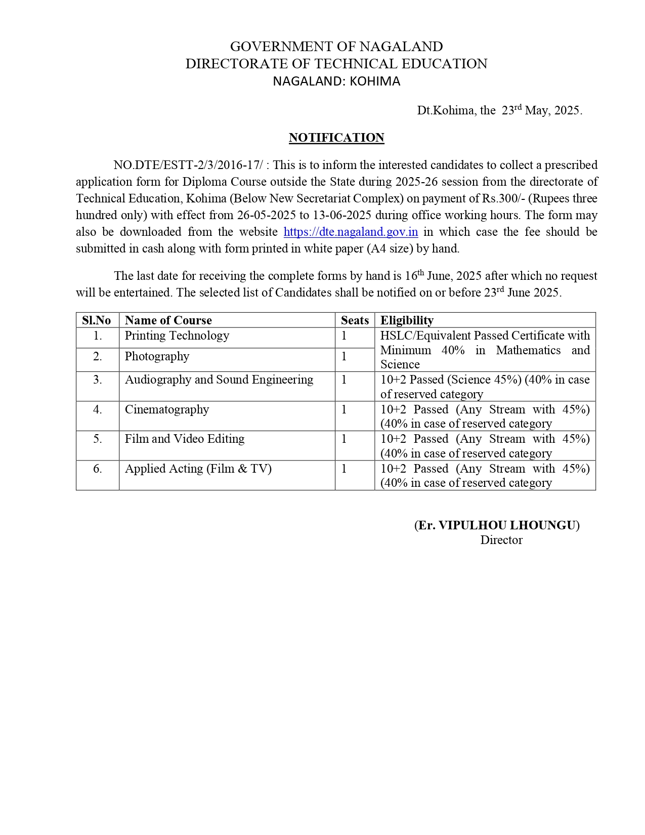 Notification-Technical-education