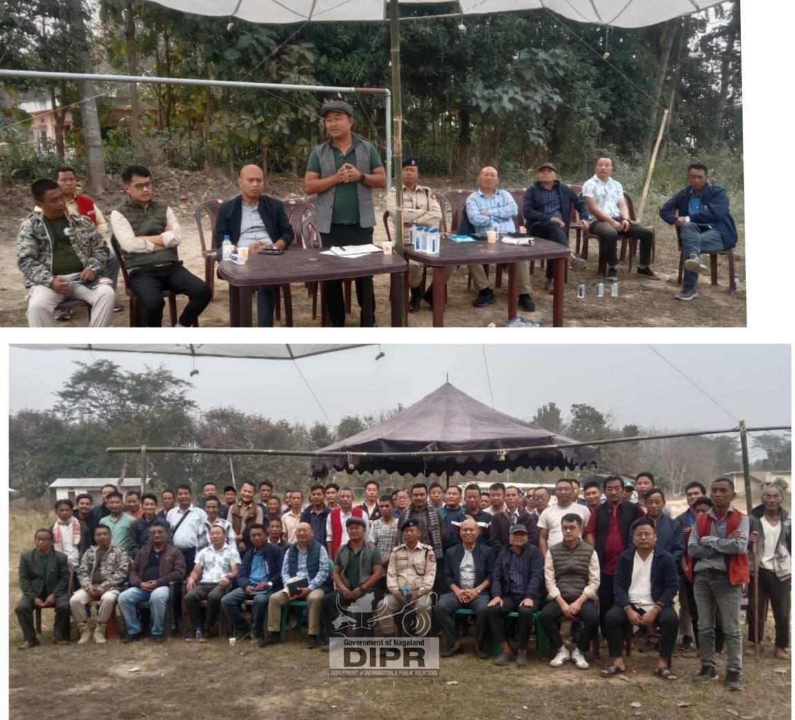 ADC, BHANDARI, LONGASEN LOTHA (NCS) INTERACTS WITH VILLAGE COUNCILS IN YANMHON AREA