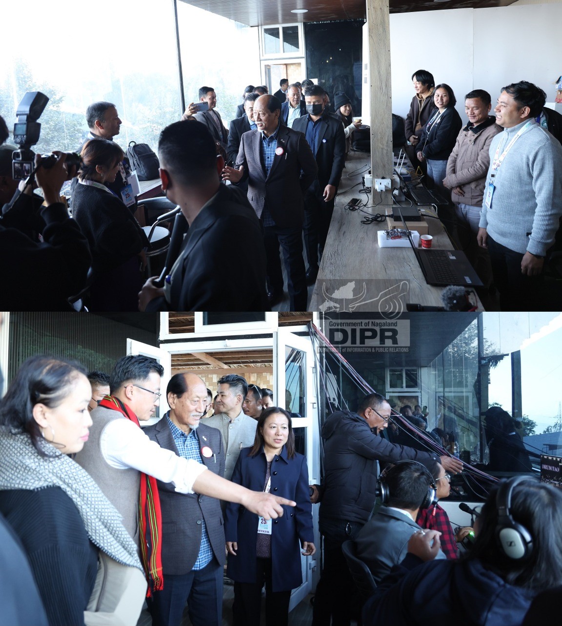 CHIEF MINISTER VISITS MEDIA FACILITATION CENTRE AT KISAMA