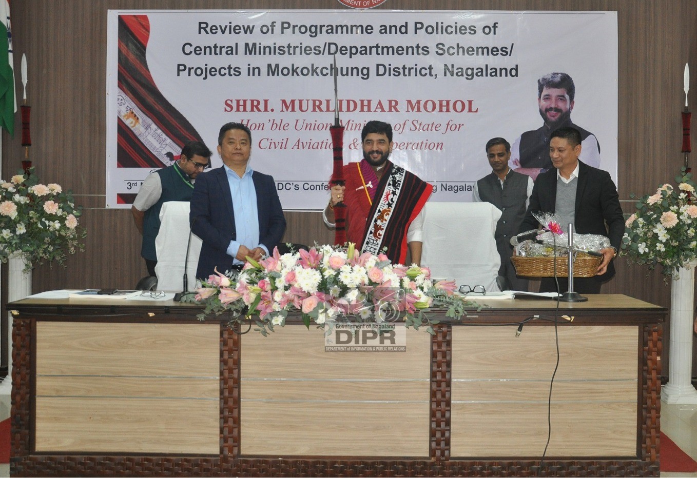UNION MINISTER OF STATE MURLIDHAR MOHOL VISITS MOKOKCHUNG