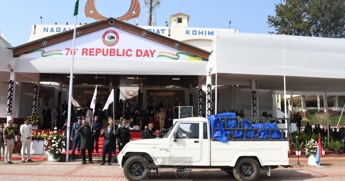 GOVERNOR LAUNCHES CHIEF MINISTER’S MOBILE OPERATION THEATRE DURING THE 76th REPUBLIC DAY AT KOHIMA