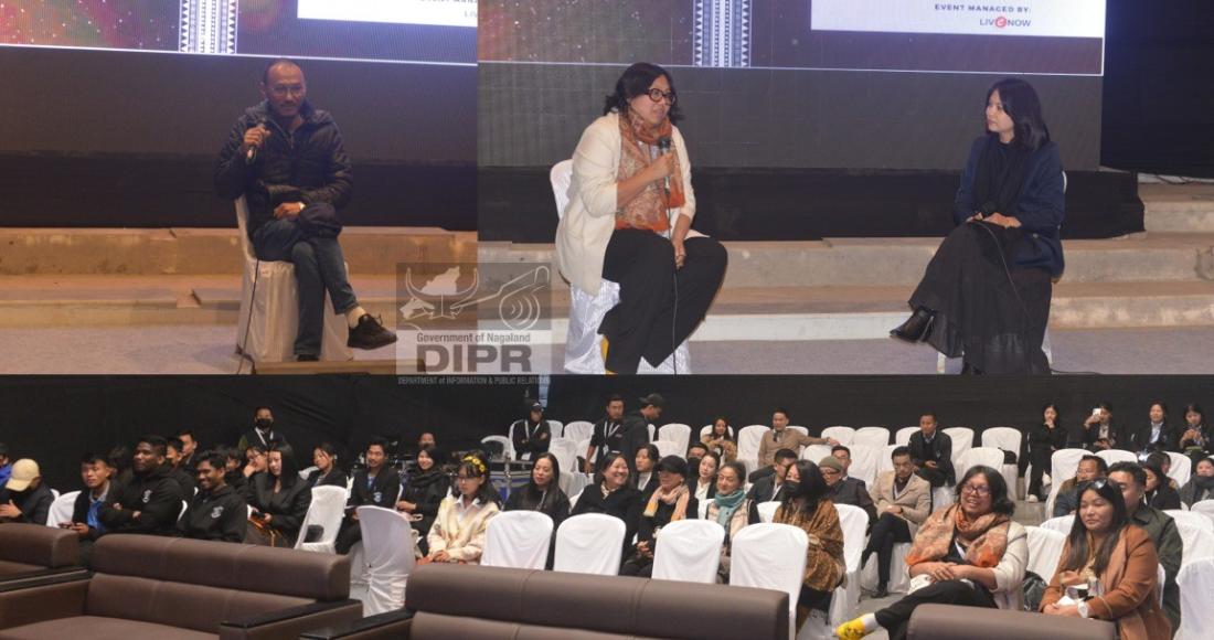 FILM DIRECTORS MAIBAM AMARJEET SINGH AND MEENA LONGJAM INTERACT WITH AUDIENCE AT NAGALAND CINEFEST 2025