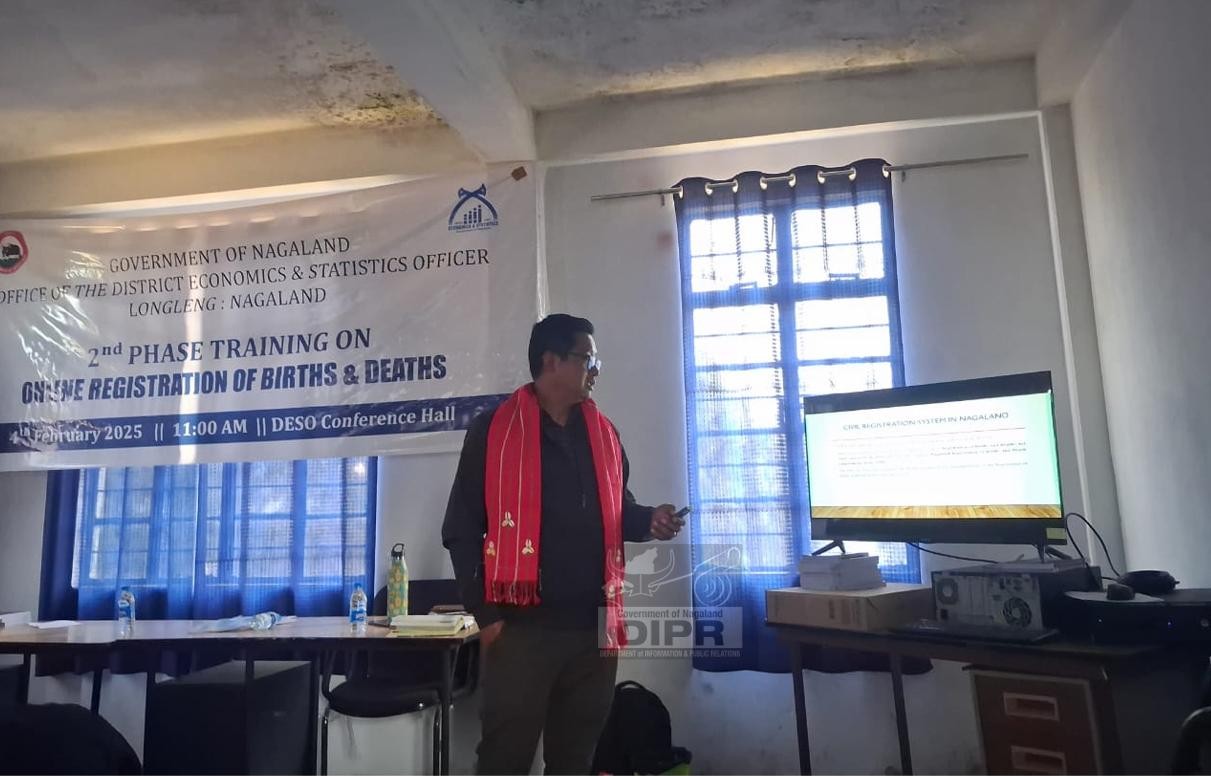 TRAINING ON "ONLINE REGISTRATION OF BIRTHS AND DEATHS" CONDUCTED IN LONGLENG