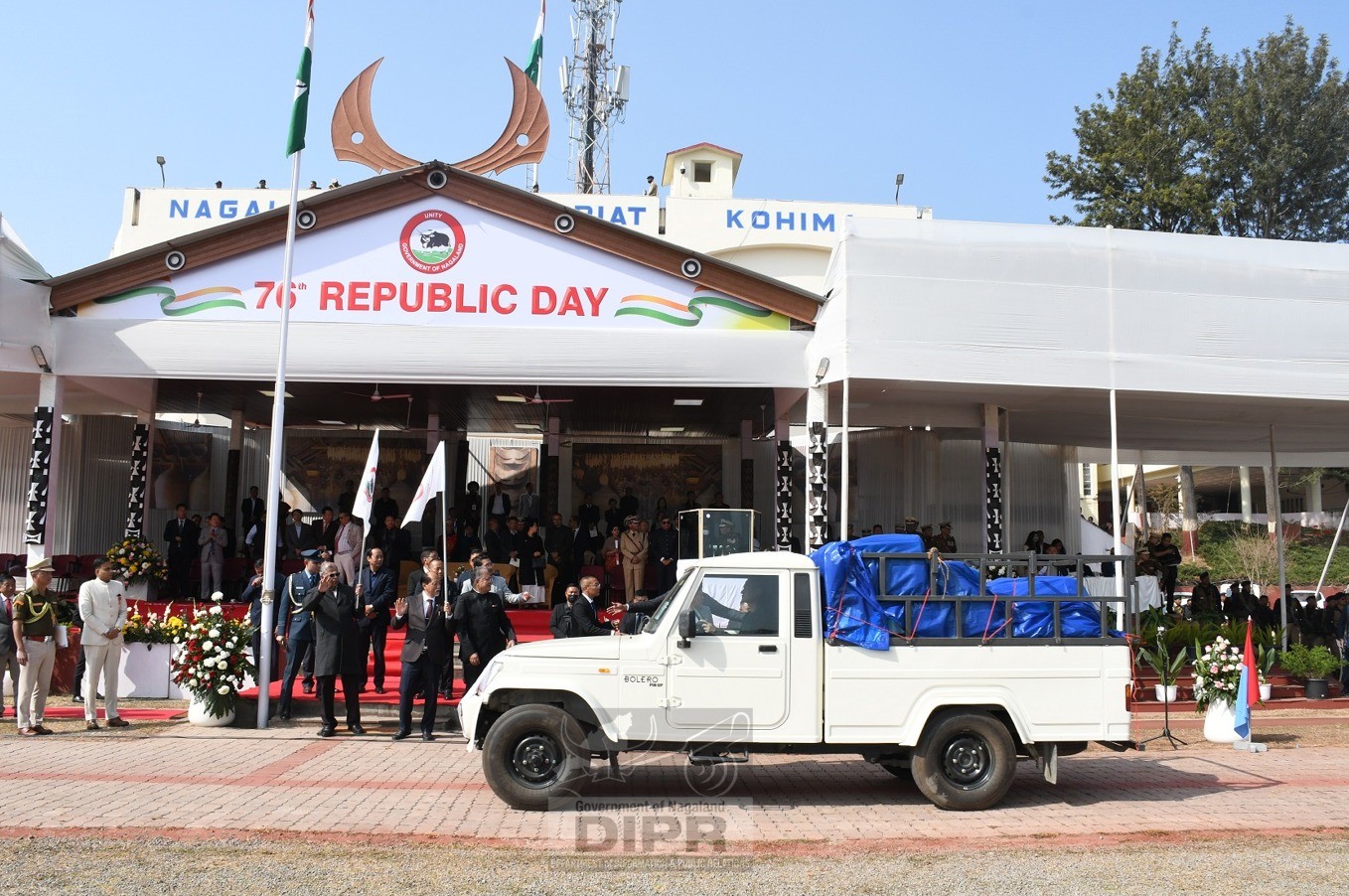 GOVERNOR LAUNCHES CHIEF MINISTER’S MOBILE OPERATION THEATRE DURING THE 76th REPUBLIC DAY AT KOHIMA