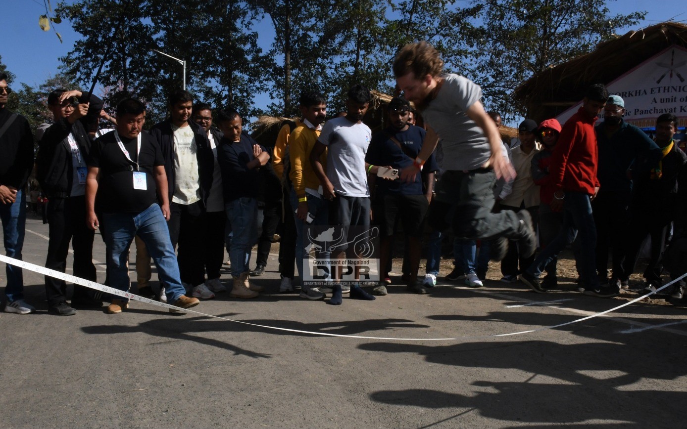 INDIGENOUS STANDING BROAD JUMP COMPETITION HELD AT HORNBILL FESTIVAL