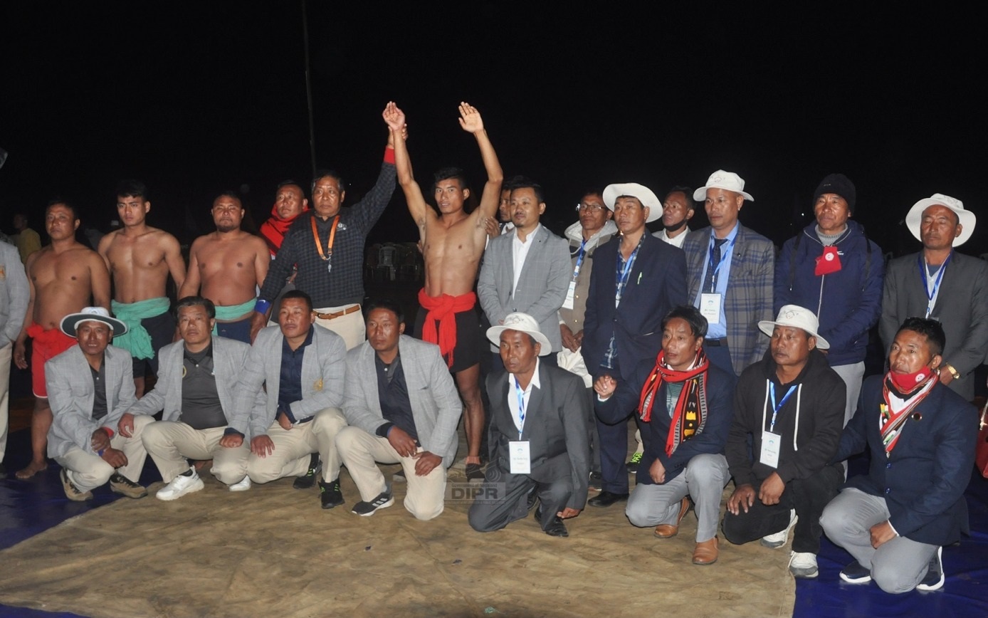 NLUMRAI FROM MPAI VILLAGE IS THE CHAMPION OF ZELIANG WRESTLING MEET