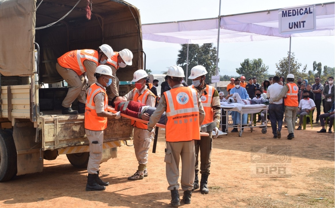 MOCK EXERCISE ON EARTHQUAKE HELD AT JALUKIE