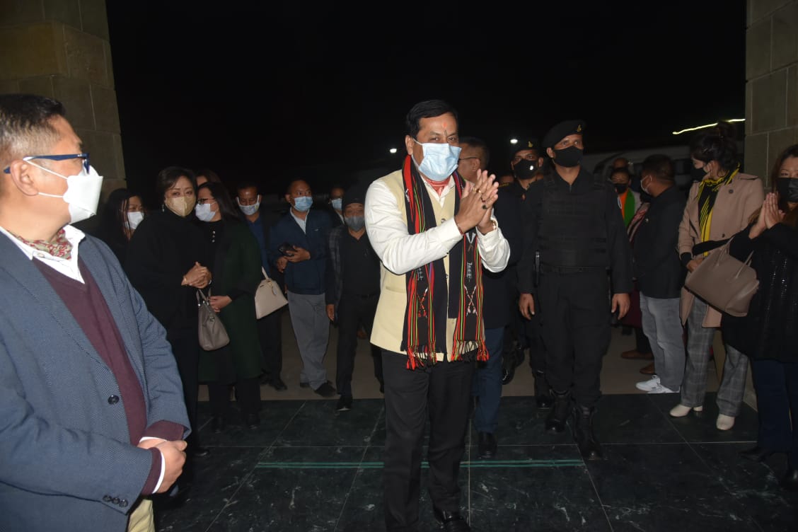 UNION MINISTER, SONOWAL ARRIVES IN KOHIMA