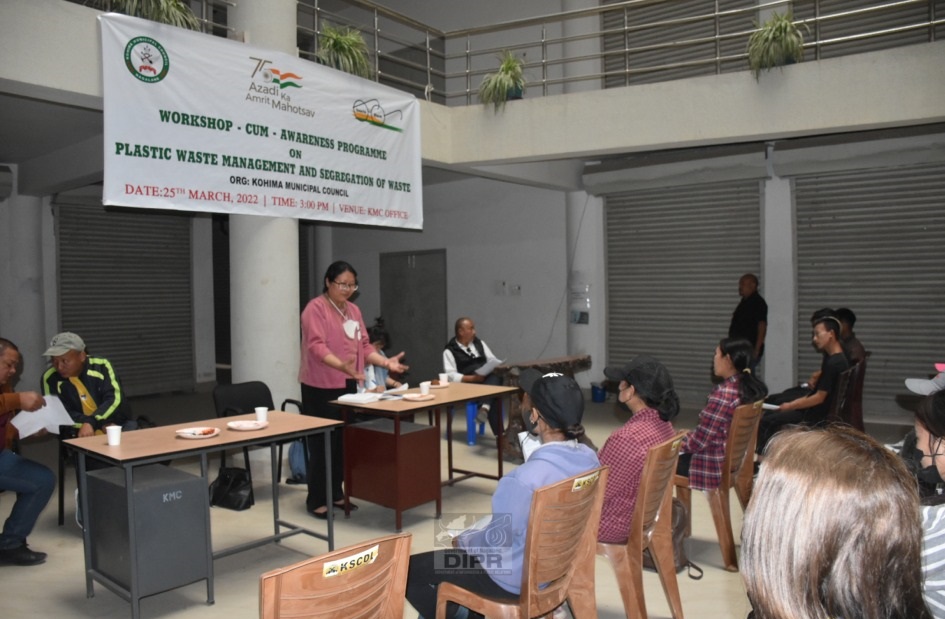 AWARENESS PROGRAMME ON PLASTIC WASTE MANAGEMENT AND SEGREGATION OF WASTE HELD AT KOHIMA