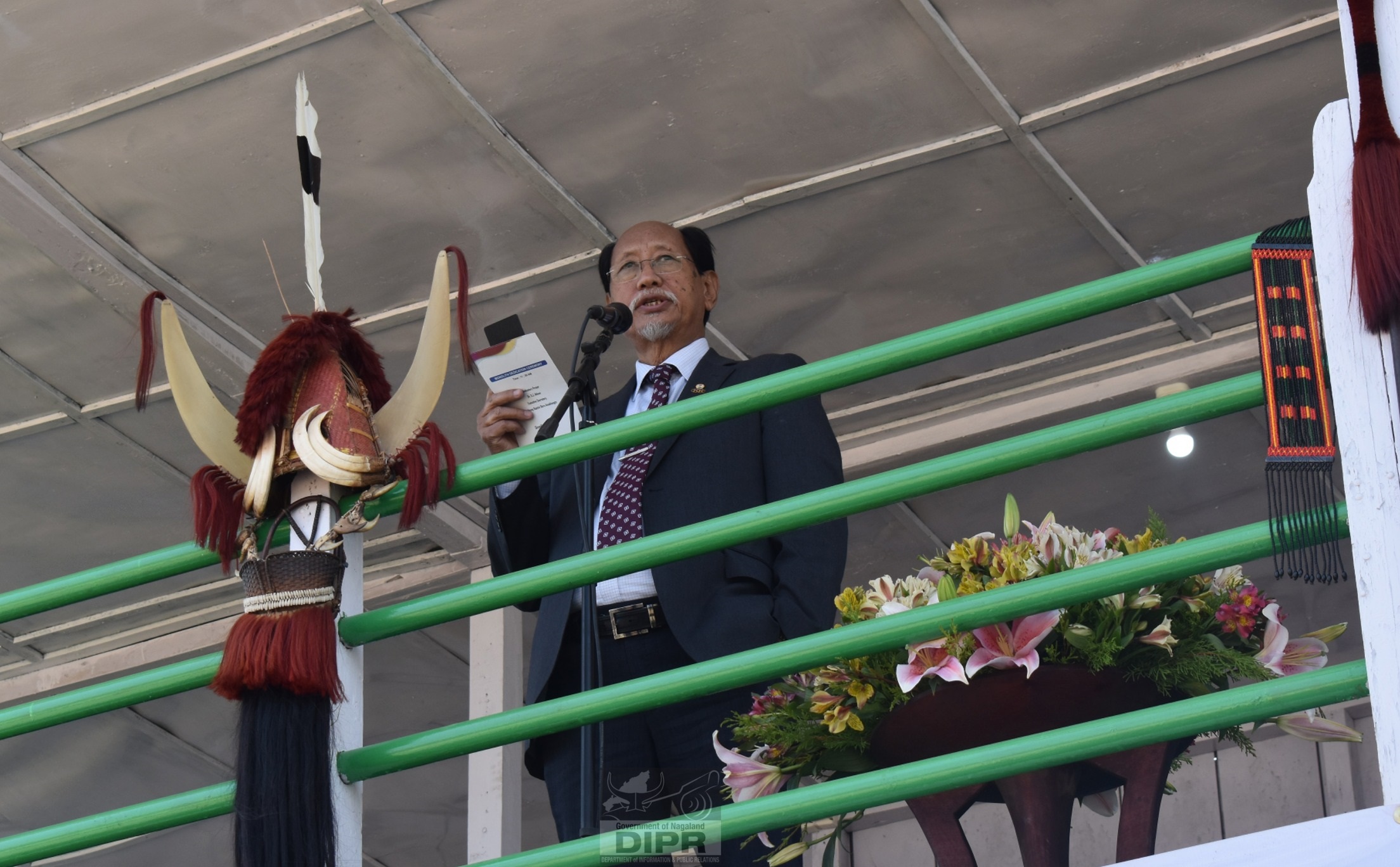 CM ADDRESSING THE GATHERING DURING THE SHAMATOR DISTRICT INAUGURATION PROGRAMME