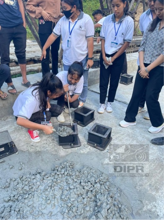 Engineering students of Govt Polytechnic Aboi, held training on 5th May 2022 at RCC Bridge over Tehon River