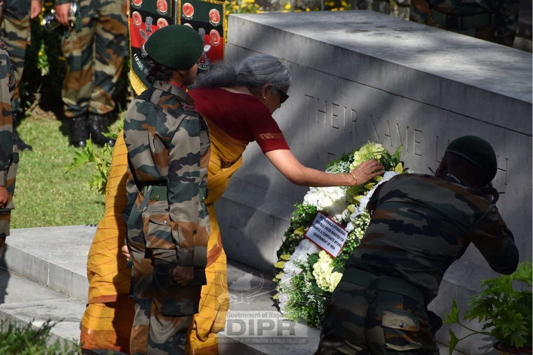 Union Finance Minister visit Kohima War Cemetery