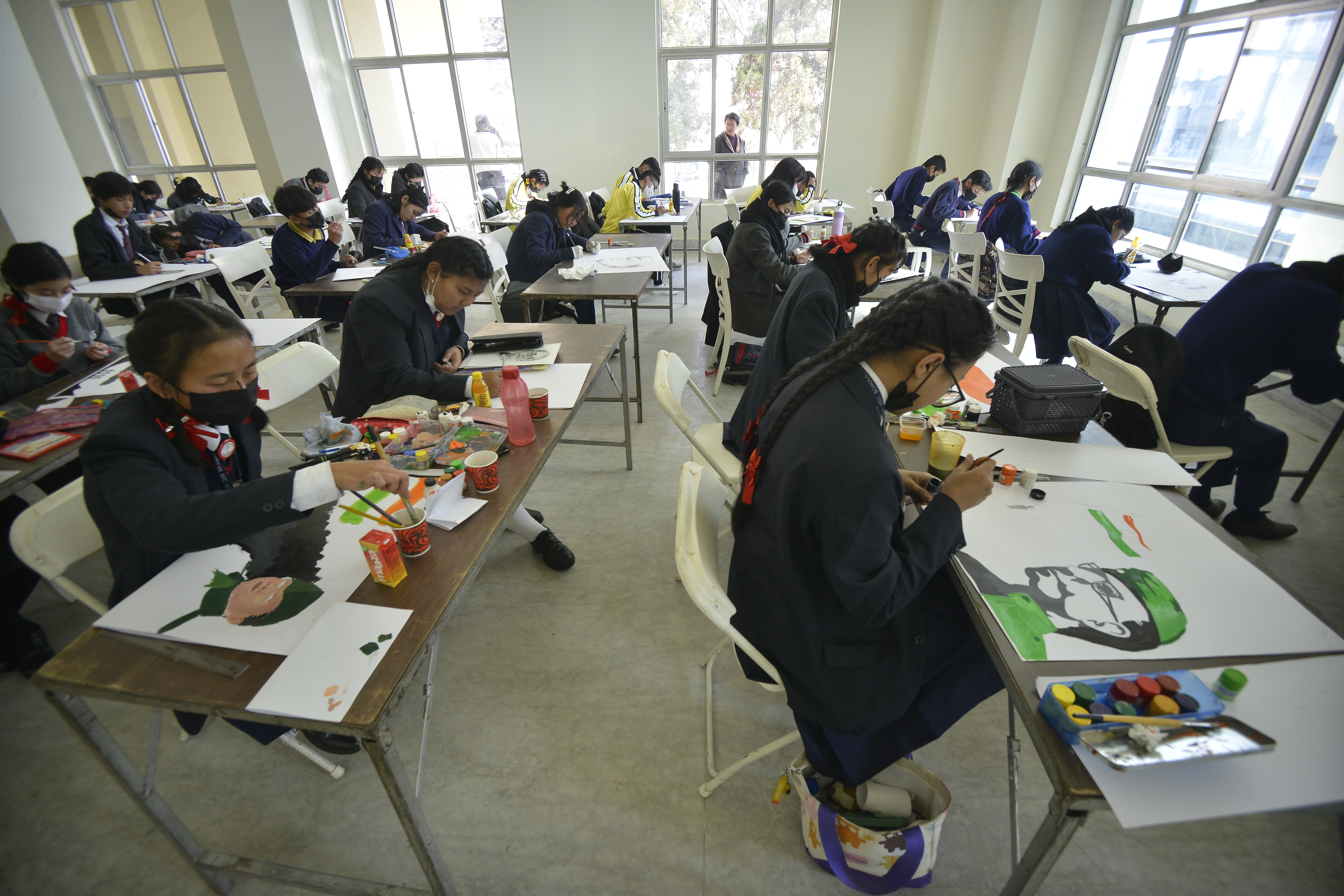 DRAWING AND PAINTING COMPETITION HELD ON THE LIFE OF SUBHASH CHANDRA BOSE
