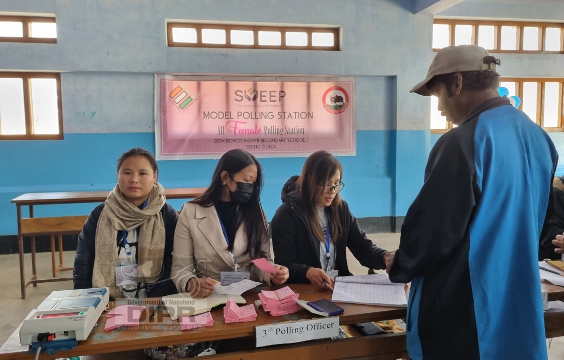 All Female officials at the SVEEP, Model Polling Station, at Zubza-Sechu II
