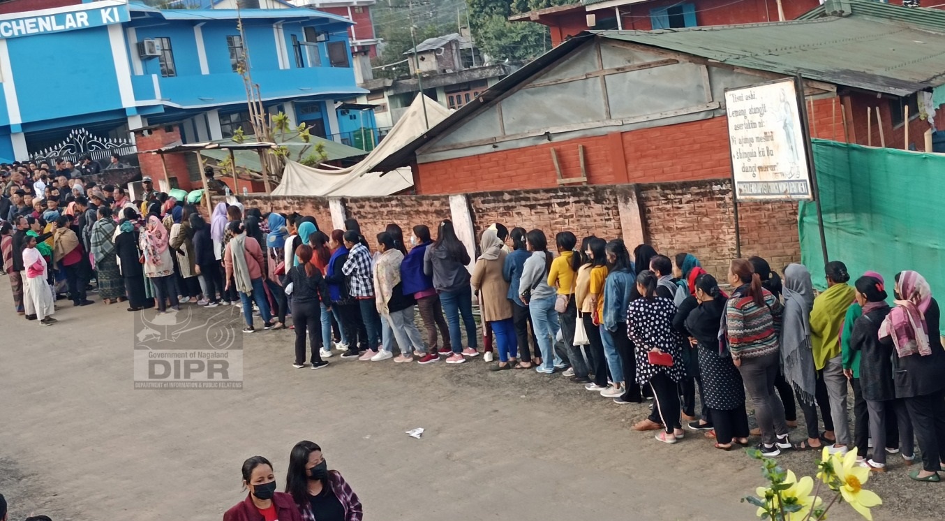 Polling conducting very peacefully at Mangkolemba