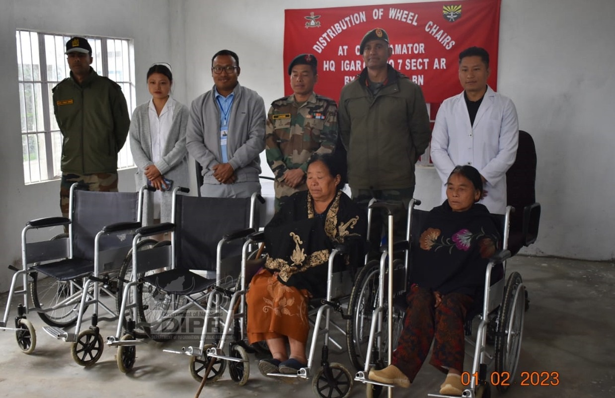 SHAMATOR BATTALION ASSAM RIFLES DISTRIBUTES WHEELCHAIRS