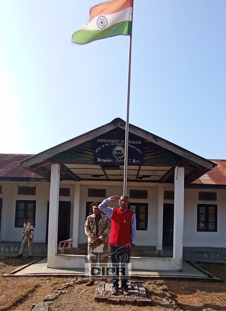 HEAD DB, S. BUMANG KONYAK TAKES RASHTRIYA SALUTE AT 76TH REPUBLIC DAY CELEBRATION