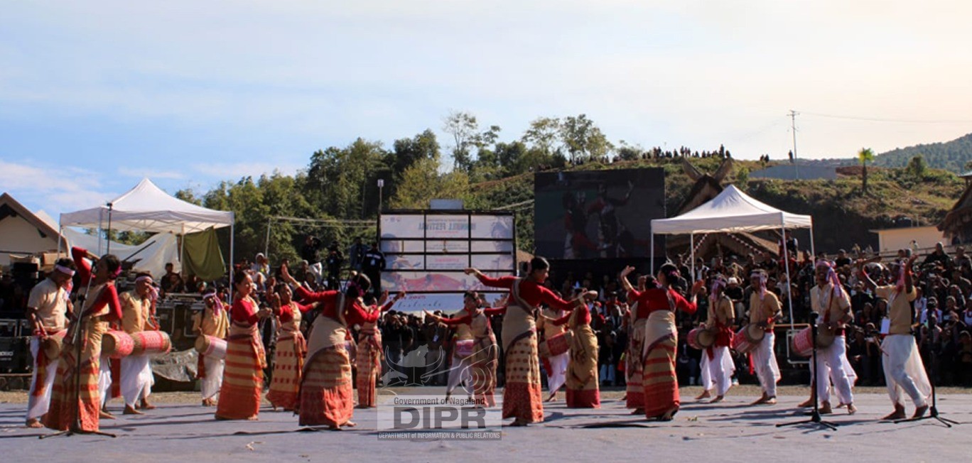 Assam Cultural Troupe Performs Bihu Dance at the 2nd Day of International Hornbill Festival Mon Edition 2025