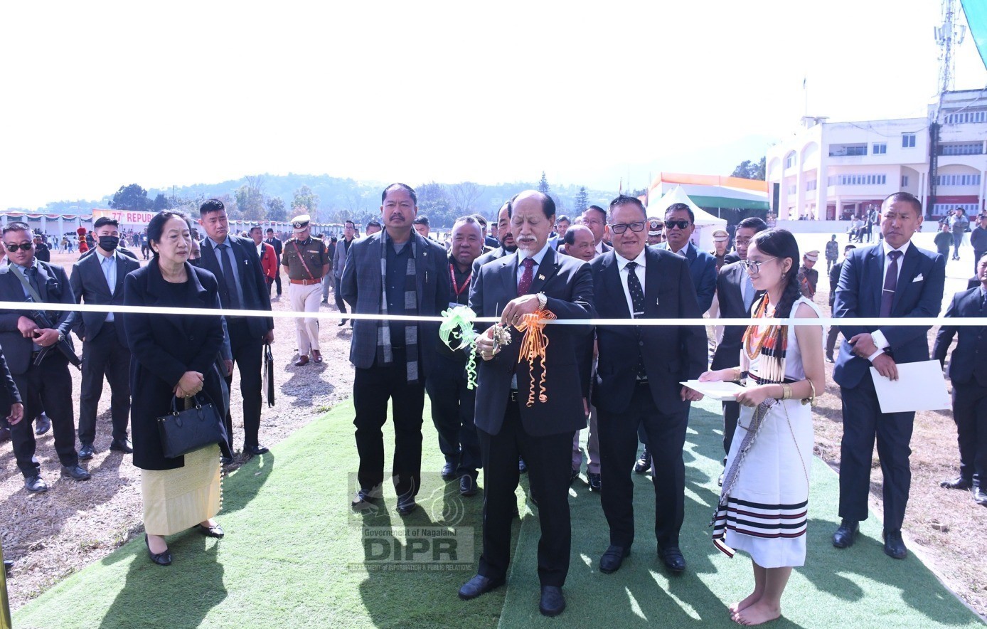 CM INAUGURATES EXHIBITION STALLS AT THE 77th REPUBLIC DAY CELEBRATION