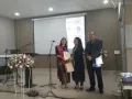 MykiFest Award 2021-2022 is being presented to an awardee during the ceremony held at Sakhrie Park, Kohima