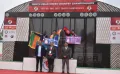 Chief Minster, Neiphiu Rio and dignitaries with the winners of Men (10km) SAAF and National event at IG stadium, Kohima