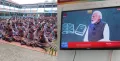 Students of Kendriya Vidyalaya Dimapur watching live streaming of PM Modi