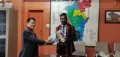 Incoming Deputy Commissioner Kohima, Shanavas C taking over charge as DC Kohima from the outgoing DC, Gregory Thejawelie at the office chamber of DC Kohima on 14th June 2022. (DPRO Kohima)