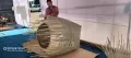 Bamboo basket for grain storage at Kisama