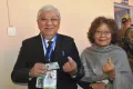 Dr. Neikiesalie Nicky Kire NDPP candidate 9 Kohima Town AC and his wife pose for lens after casting their votes at Polling Station No. 2 D - Block Middle, Kohima