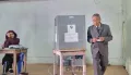 NPF President Dr. Shurhozelie casting his vote at polling station No.13. L. Khel- Upper-1 of 10 Northern Angami I AC