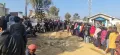 People of Shamator stands in queue to cast their votes