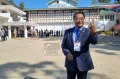 Sitting MLA of 10- Northern Angami-1, Khriehu Liezietsu after casting his vote at 6 Bayavu Middle polling station
