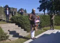 UNION MINISTER GAJENDRA SINGH SHEKHAWAT PAYS TRIBUTE AT KOHIMA WORLD WAR II CEMETERY