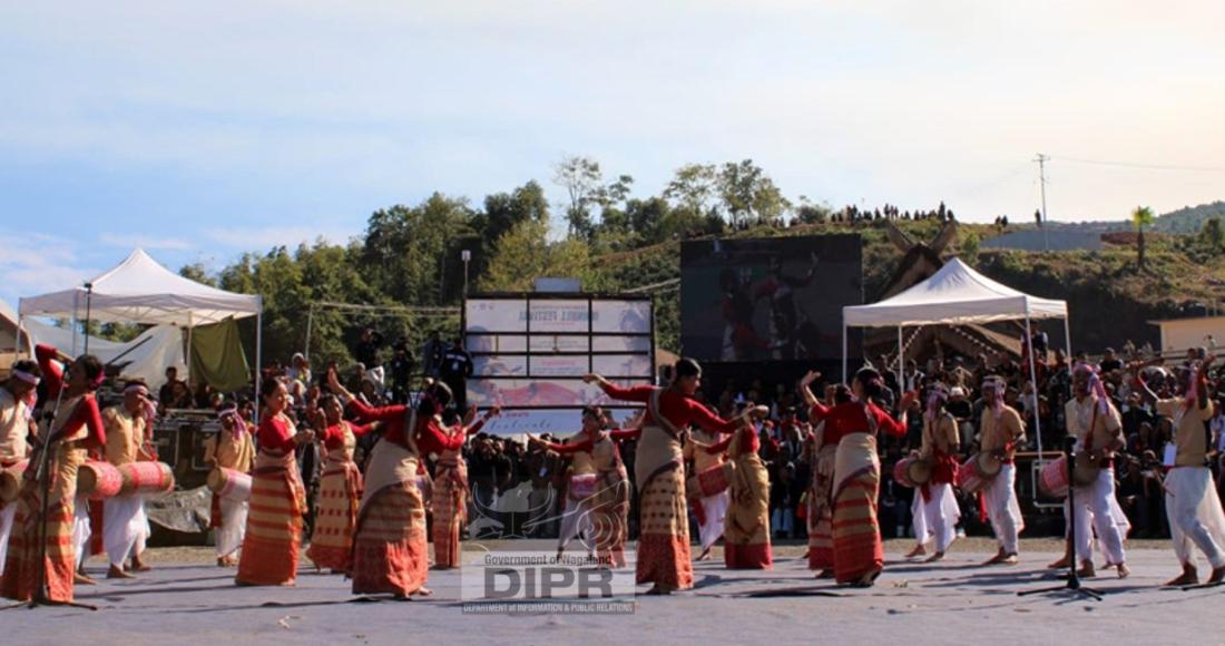 Assam Cultural Troupe Performs Bihu Dance at the 2nd Day of International Hornbill Festival Mon Edition 2025